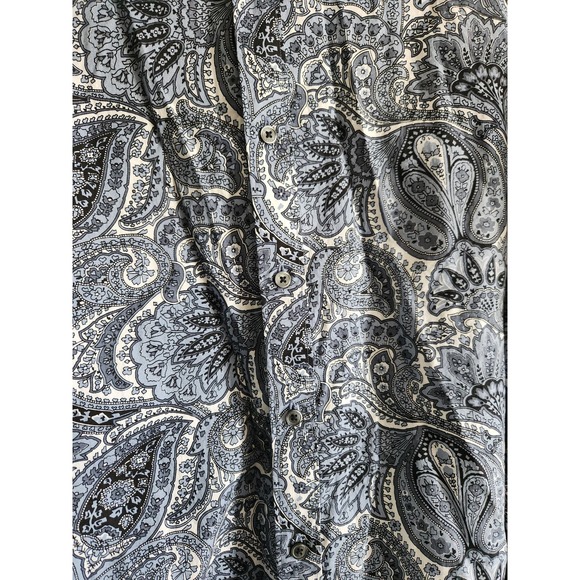 Michael Kors Men's Paisley Button Up Long Sleeve Shirt XL - Picture 3 of 9